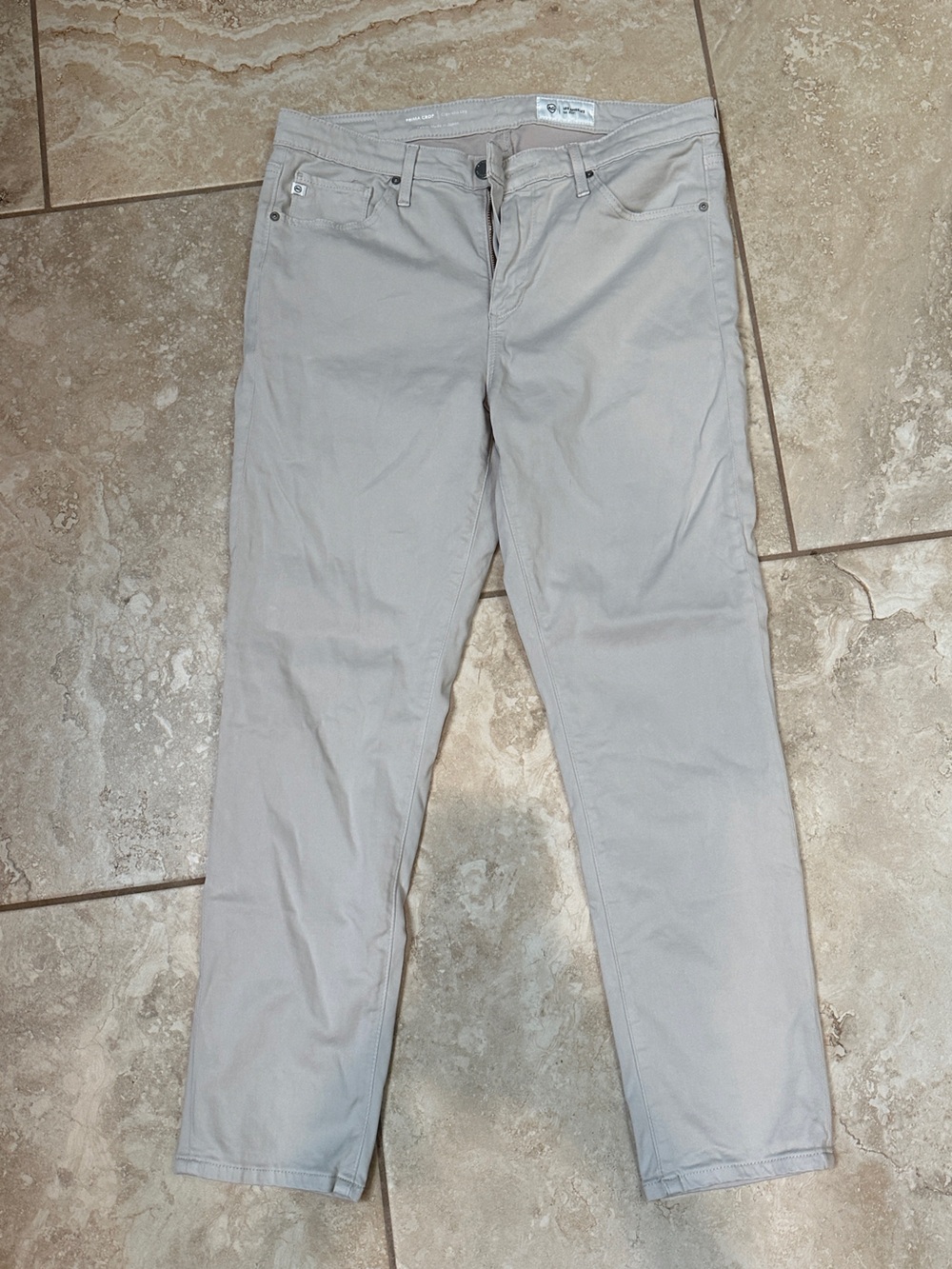 AG Adriano Goldschmied Skinny Jeans in Light Taupe